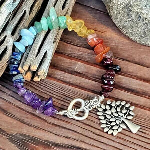 Mindfulness Yoga 7 Chakras Gemstone Bracelet